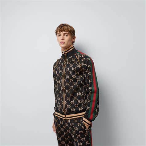 gucci gg jersey cotton jacket|gucci jacket farfetch.